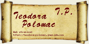 Teodora Polomac vizit kartica